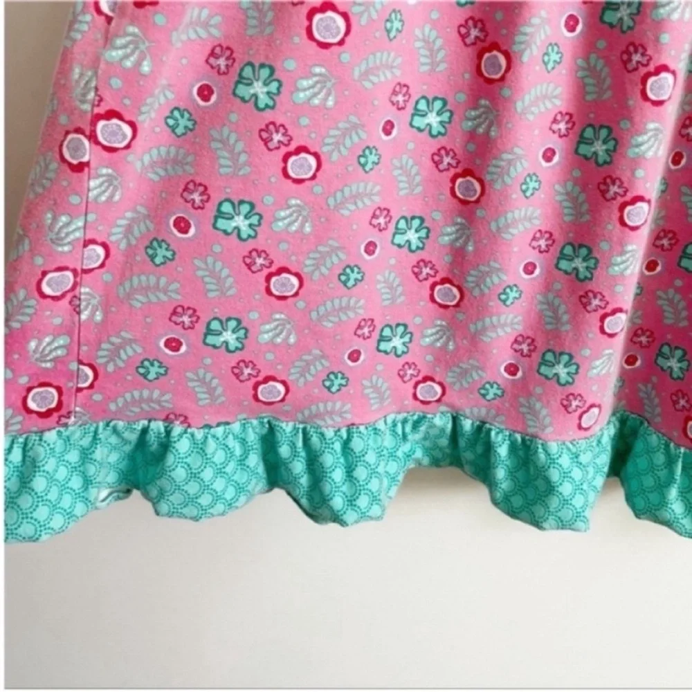 Jelly the Pug lap dress pink Mermaids Collection ruffles floral size 8